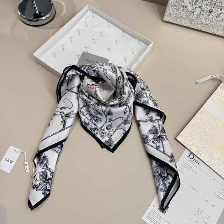 Dior Single-Sided Silk Scarf-002