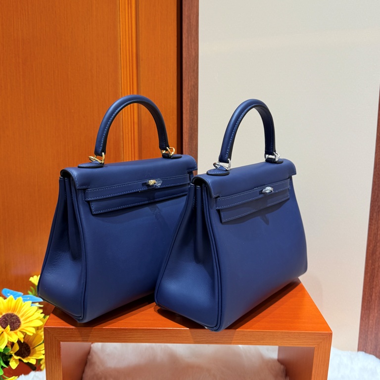 Kelly 25cm-Swift Leather(73 blue saphir)-006