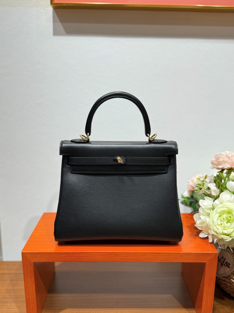 Kelly 25cm-Swift Leather(89 Noir)-001