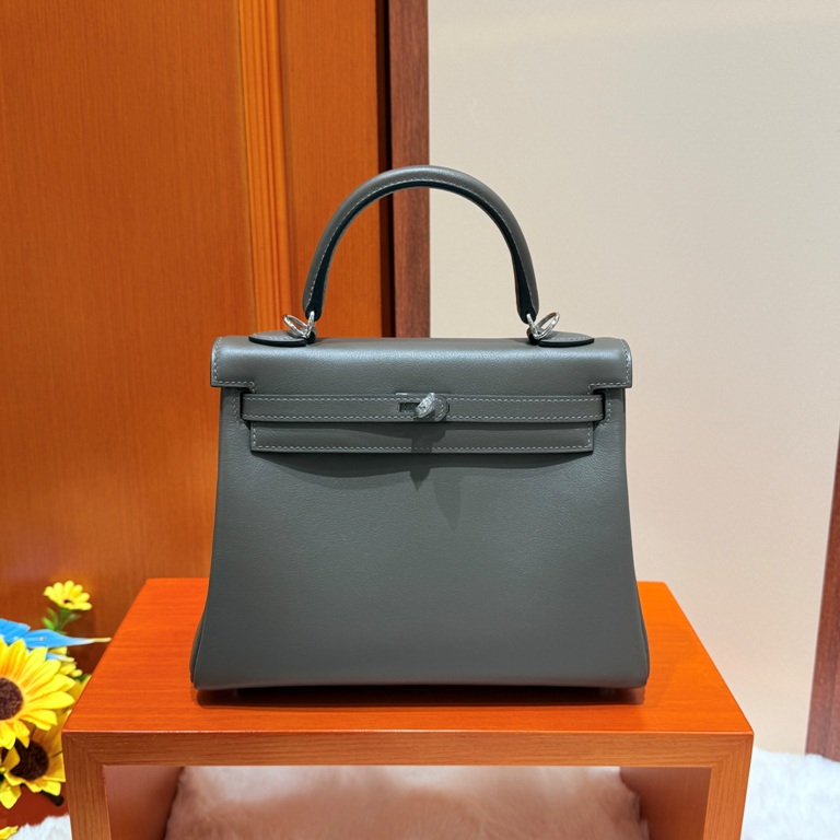 Kelly 25cm-Swift Leather(8F Etain)-002