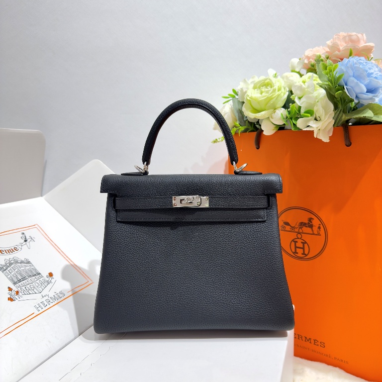 Kelly 25cm-Togo Leather(89 Noir)-004