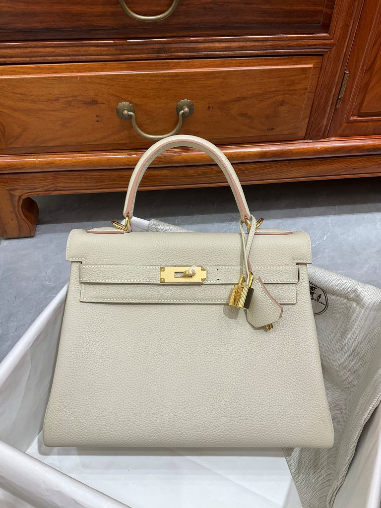 Kelly 28cm-Togo Leather(10 Craie)-007