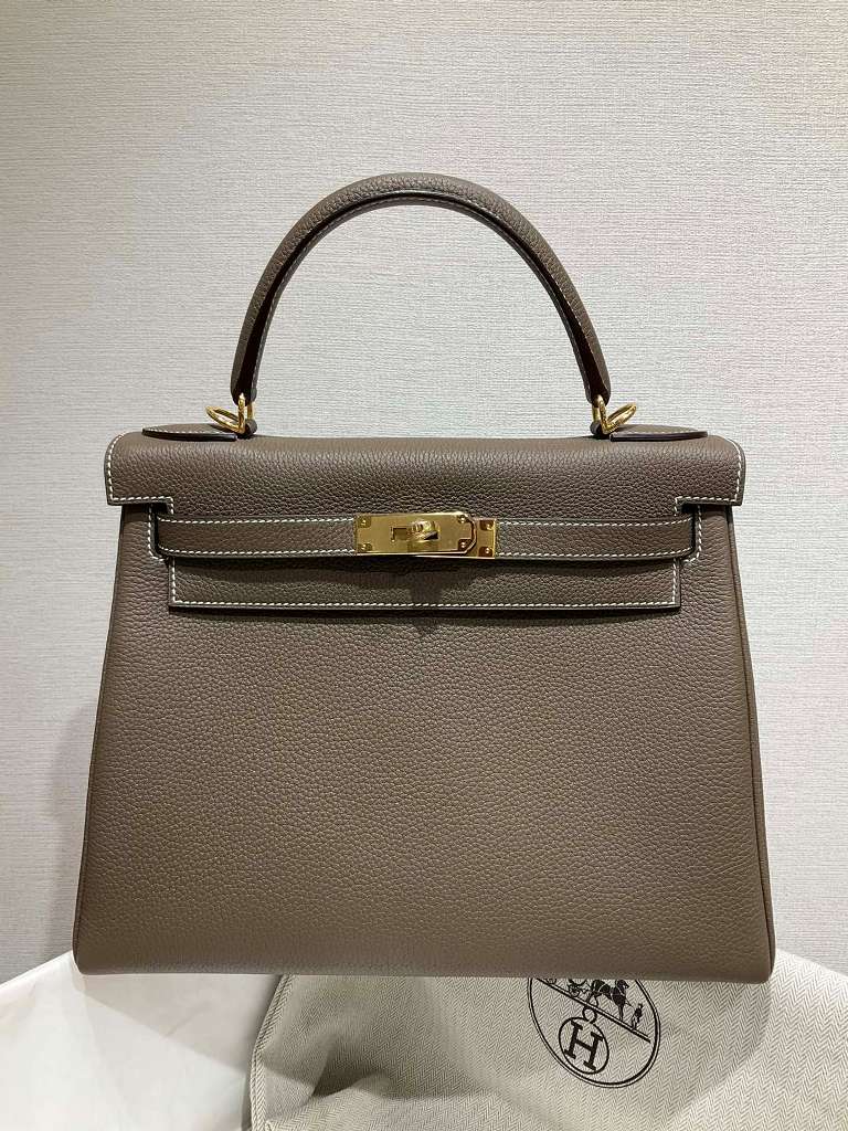Kelly 28cm-Togo Leather(18 Etoupe)-002