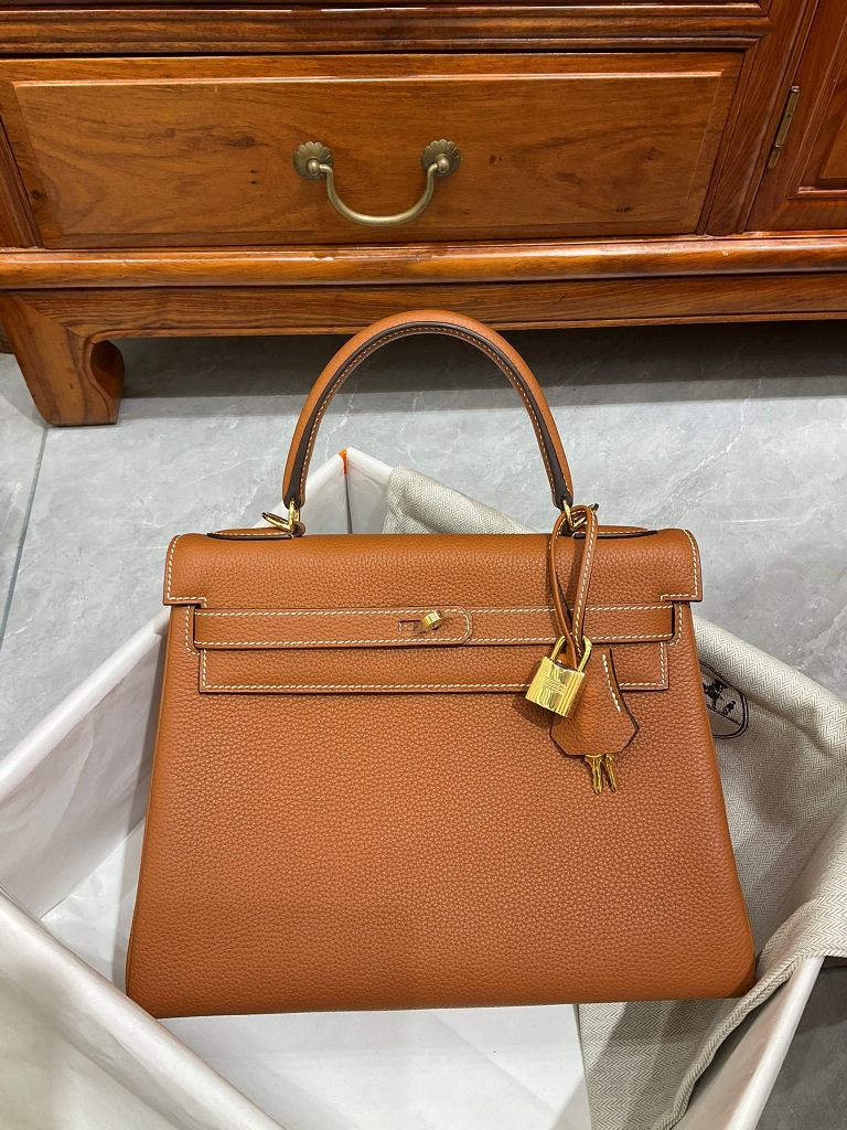 Kelly 28cm-Togo Leather(37 Gold)-005