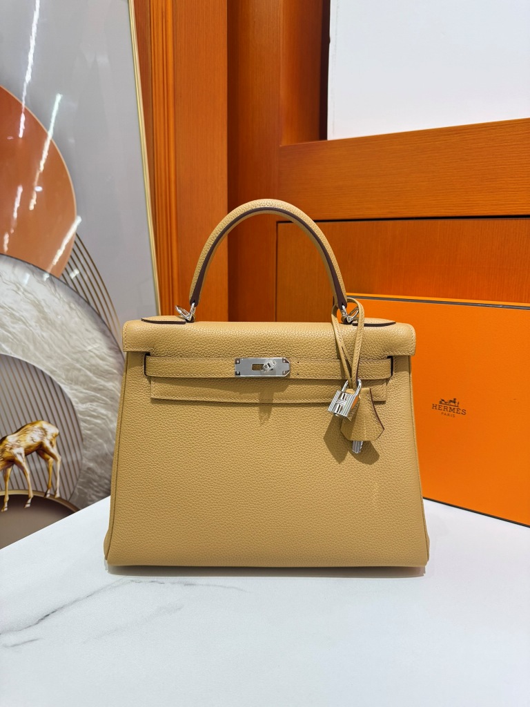 Kelly 28cm-Togo Leather(Biscuit)-004