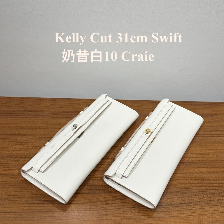 Kelly Cut 31cm-Swift Leather(10 Craie)-011