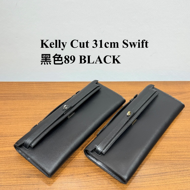 Kelly Cut 31cm-Swift Leather(89 Black)-005