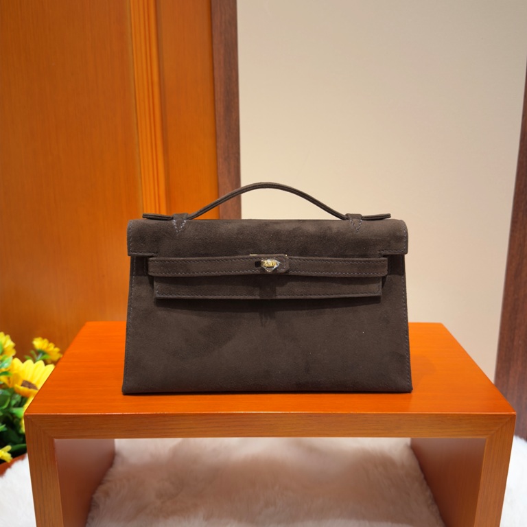 Kelly I Mini 22cm-Doblis Suede(47 Chocolat)-005