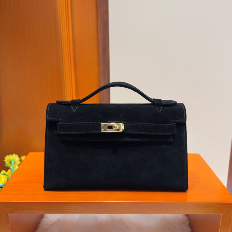 Kelly I Mini 22cm-Doblis Suede(89 Noir)-001