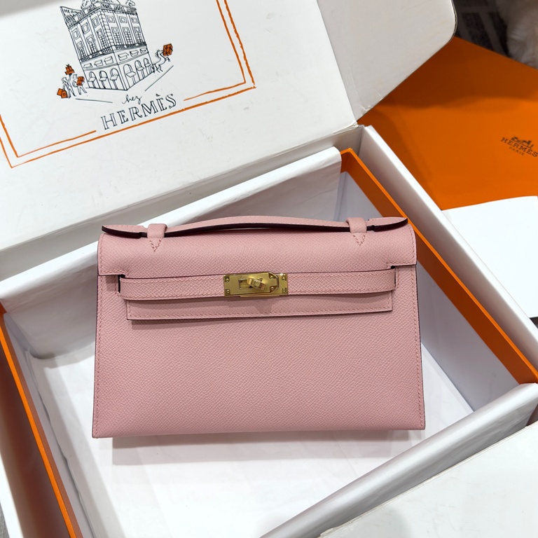 Kelly I Mini 22cm-Pochette Epsom(3Q Rose Sakura)-008