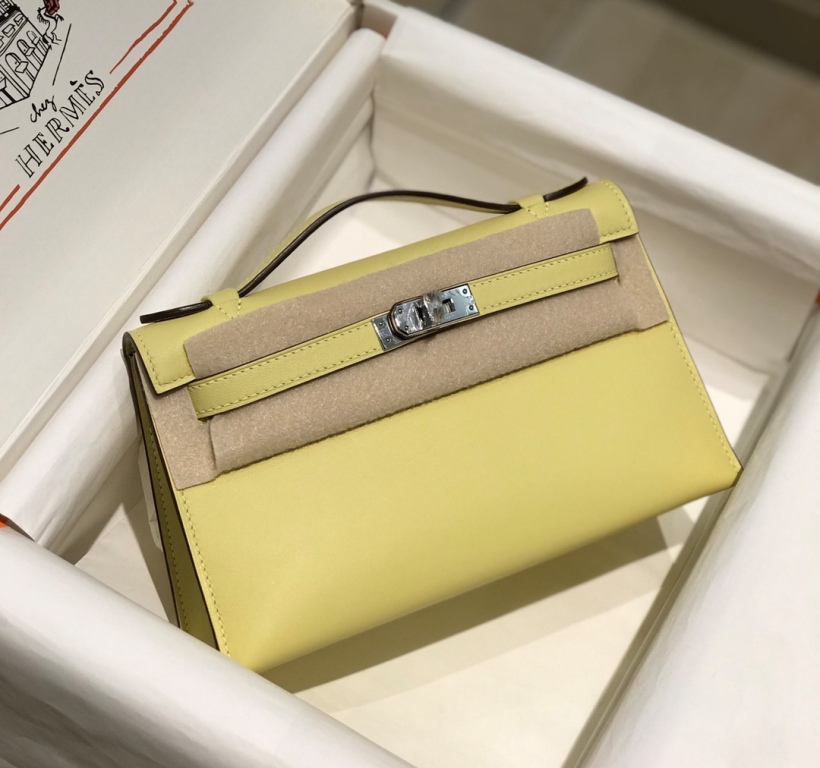 Kelly I Mini 22cm-Swift Leather(1Z Jaune Poussin)-010