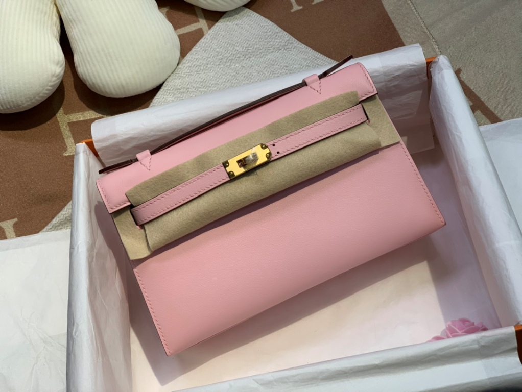 Kelly I Mini 22cm-Swift Leather(5P pink)-001