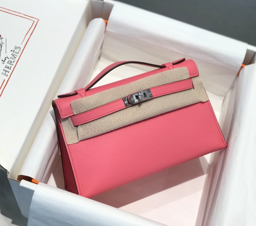 Kelly I Mini 22cm-Swift Leather(U5 Rose Lipstick)-017