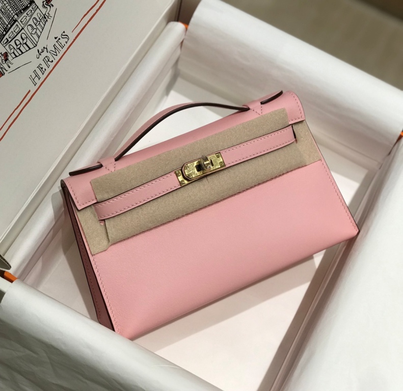 Kelly I Mini 22cm-Swift Leather(milkshake pink)-012