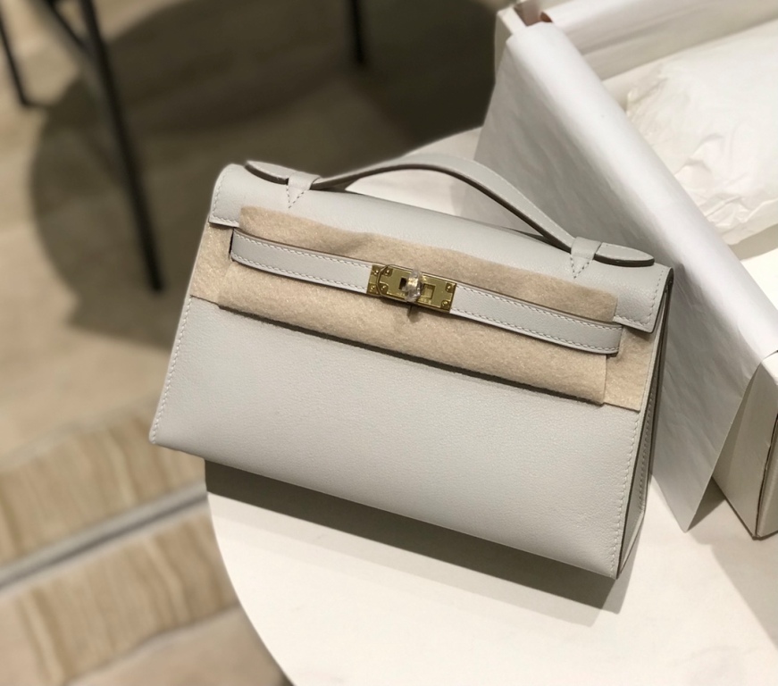 Kelly I Mini 22cm-Swift Leather(pearl grey)-007
