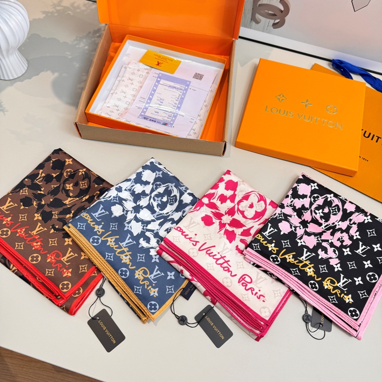 LV Single-Sided Silk Scarf-100