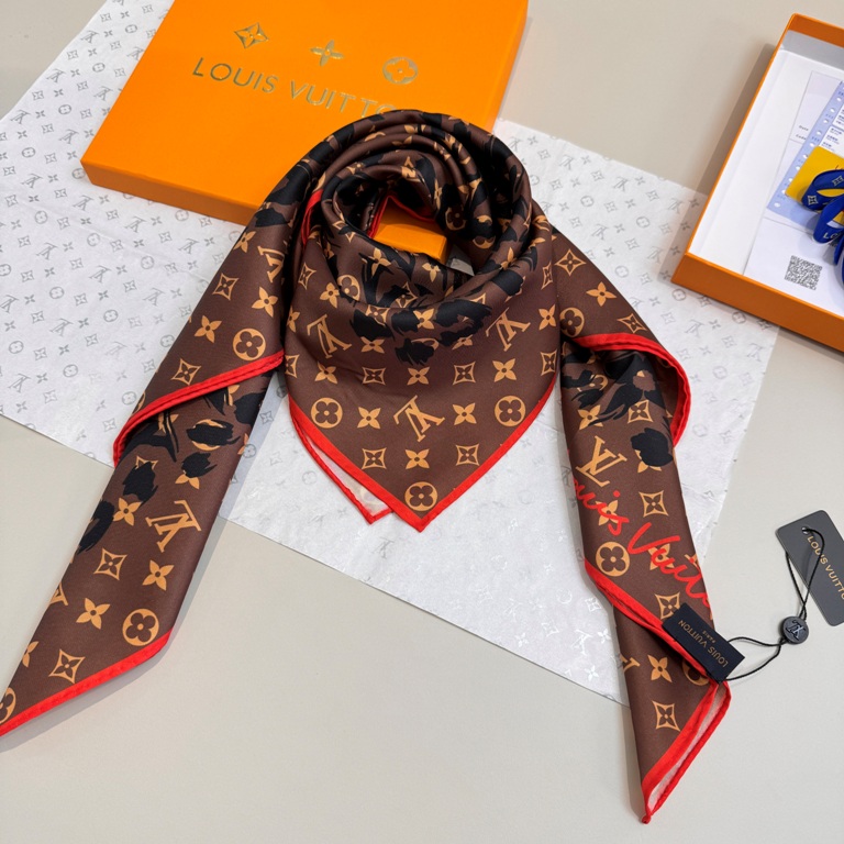 LV Single-Sided Silk Scarf-095