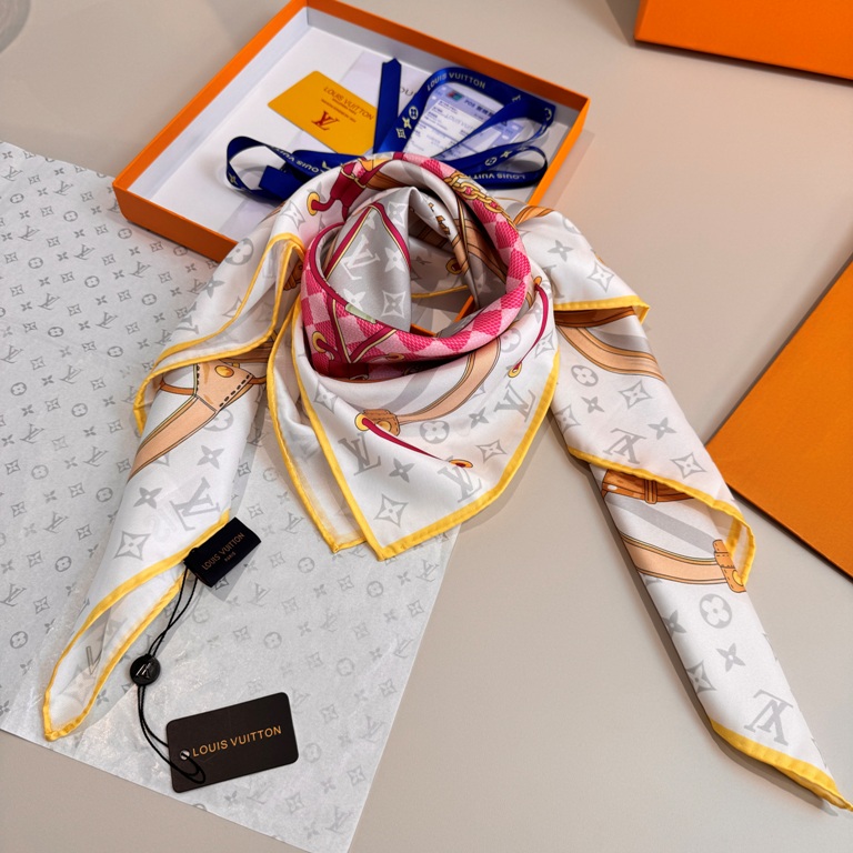 LV Single-Sided Silk Scarf-076