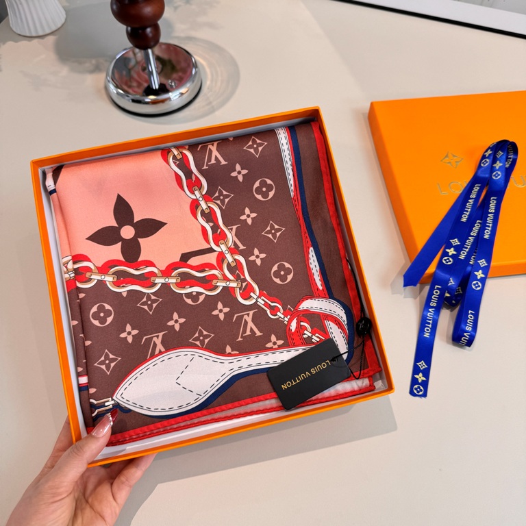LV Single-Sided Silk Scarf-056