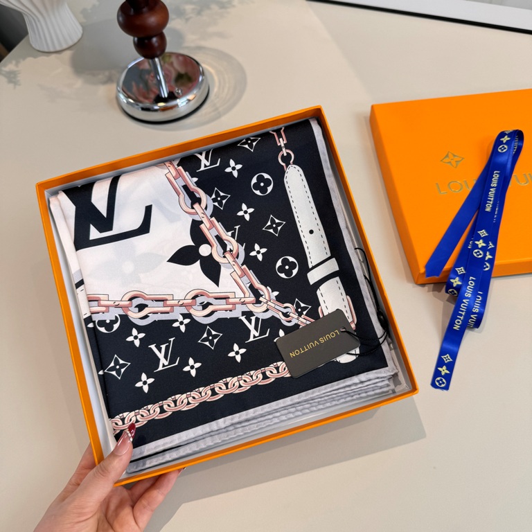 LV Single-Sided Silk Scarf-053