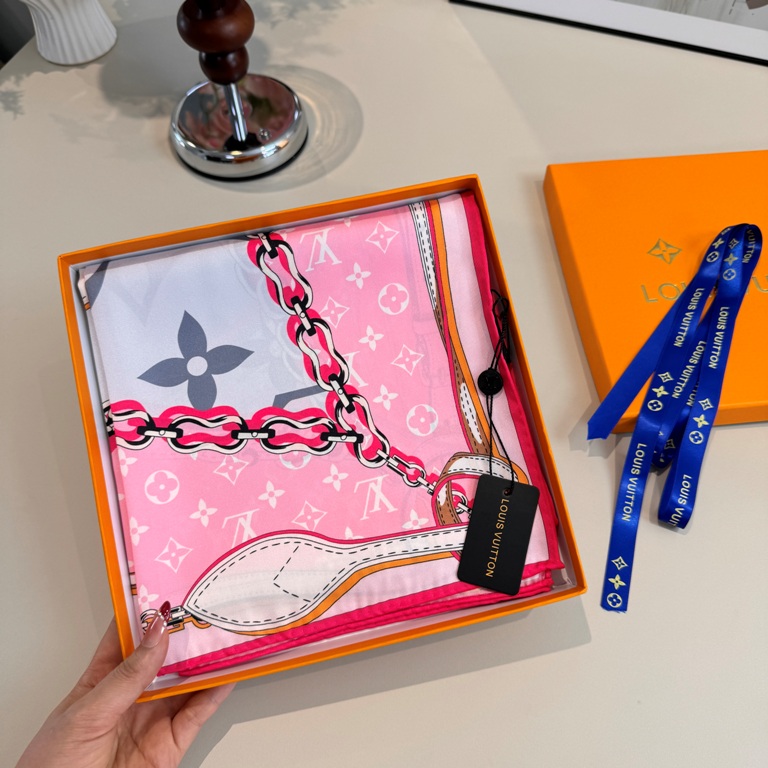 LV Single-Sided Silk Scarf-050
