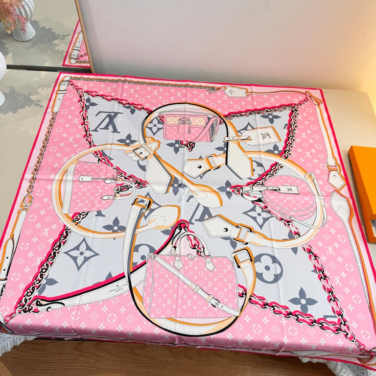 LV Single-Sided Silk Scarf-048