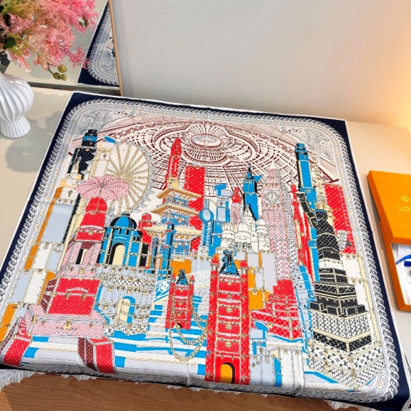 LV Single-Sided Silk Scarf-044