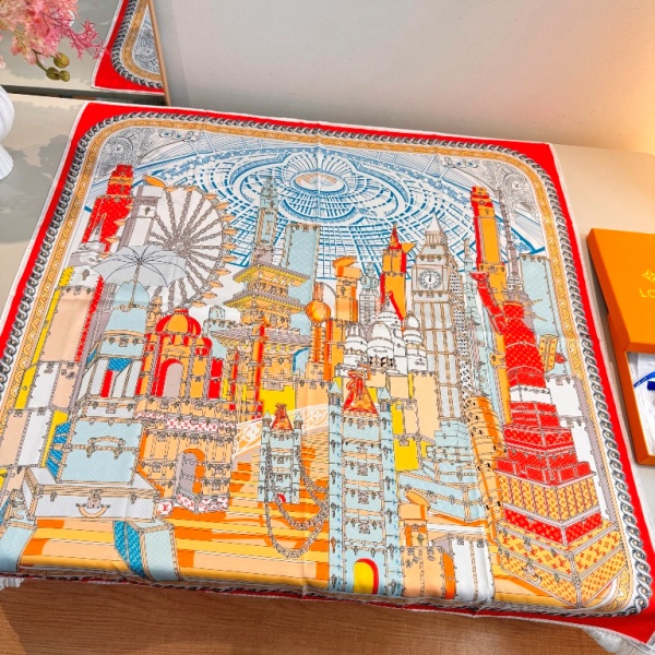 LV Single-Sided Silk Scarf-041