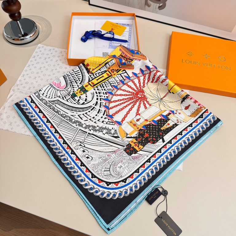 LV Single-Sided Silk Scarf-040