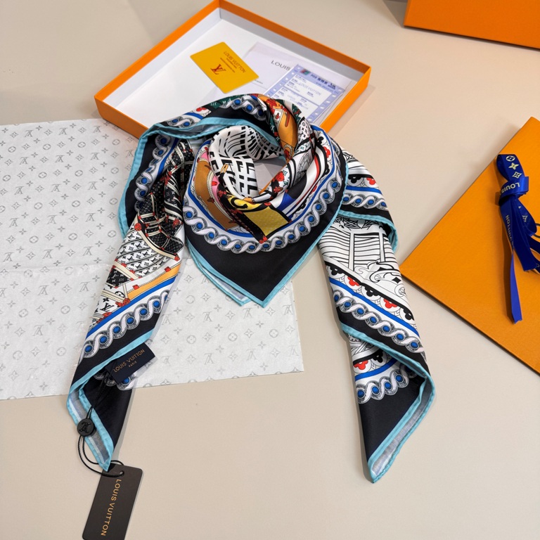 LV Single-Sided Silk Scarf-039