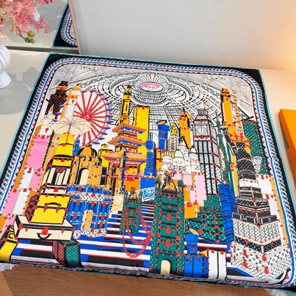 LV Single-Sided Silk Scarf-038