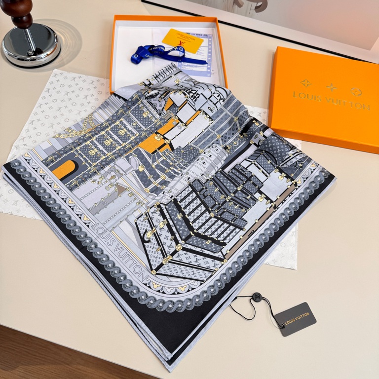 LV Single-Sided Silk Scarf-035