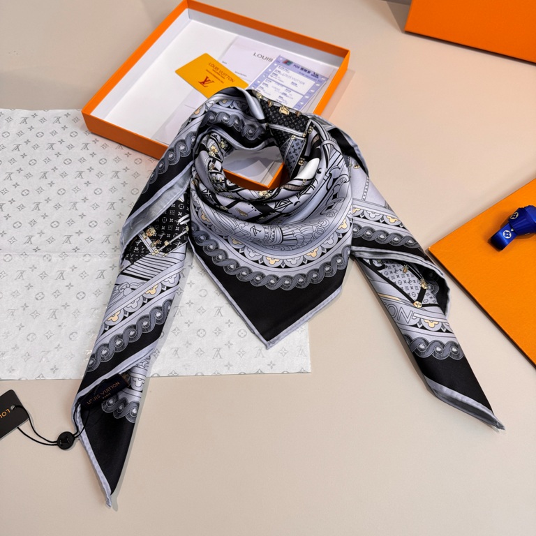 LV Single-Sided Silk Scarf-037