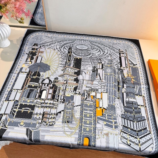LV Single-Sided Silk Scarf-036