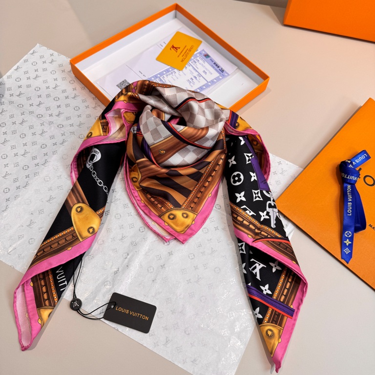 LV Single-Sided Silk Scarf-029