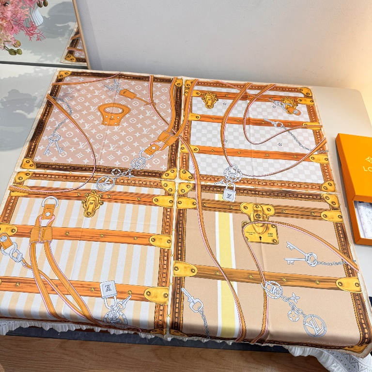 LV Single-Sided Silk Scarf-025