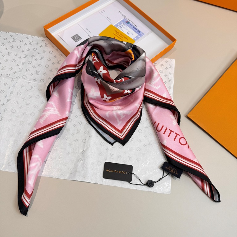 LV Single-Sided Silk Scarf-012