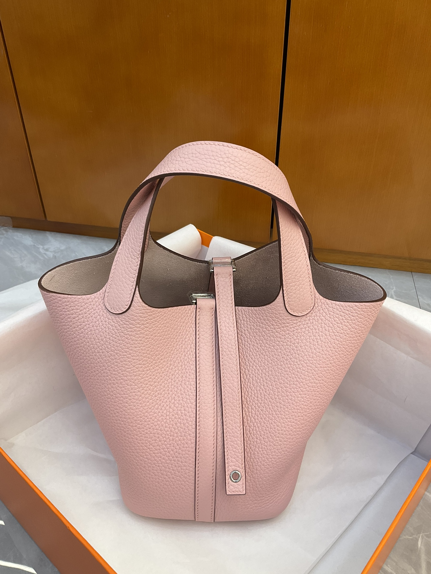 Picotin Lock 18cm-TC Leather(3Q Rose Sakura)-005