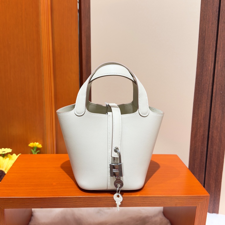 Picotin Lock Mini 14-Swift Leather(10 Craie)-003