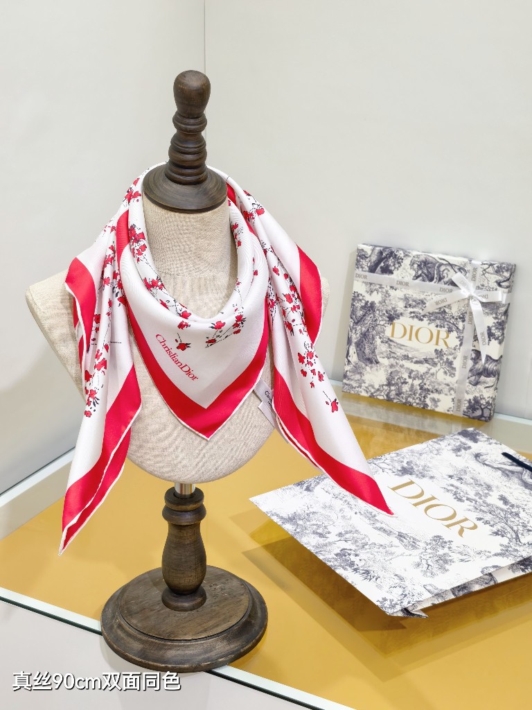 Dior Double-Sided Silk Scarf-103