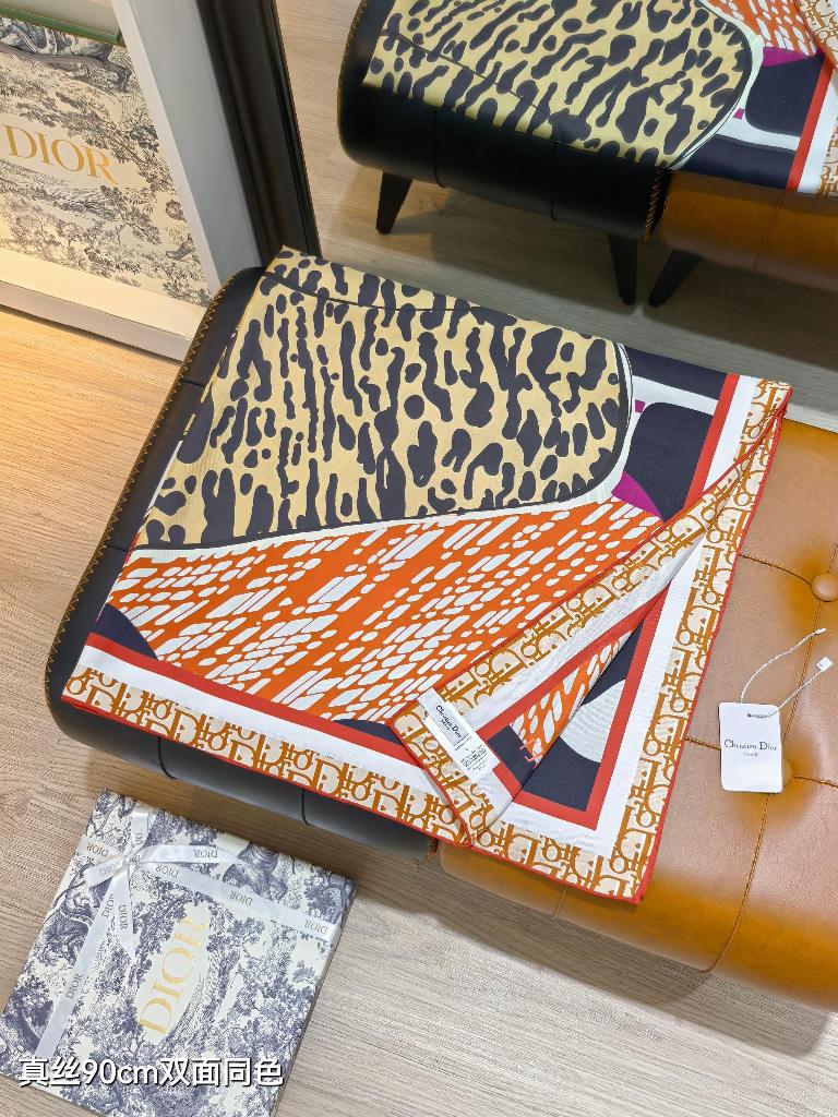 Dior Double-Sided Silk Scarf-097