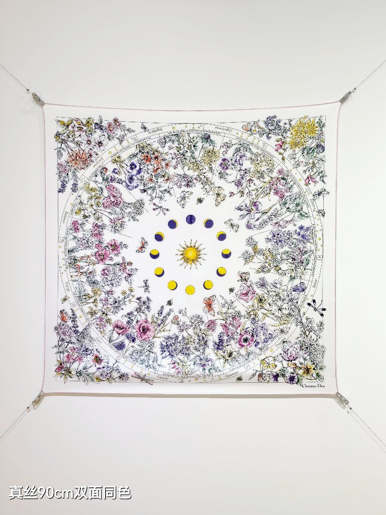 Dior Double-Sided Silk Scarf-074