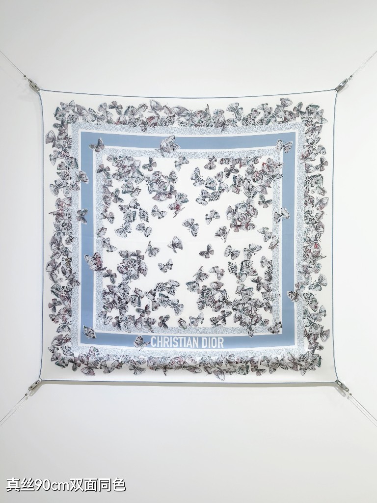 Dior Double-Sided Silk Scarf-064