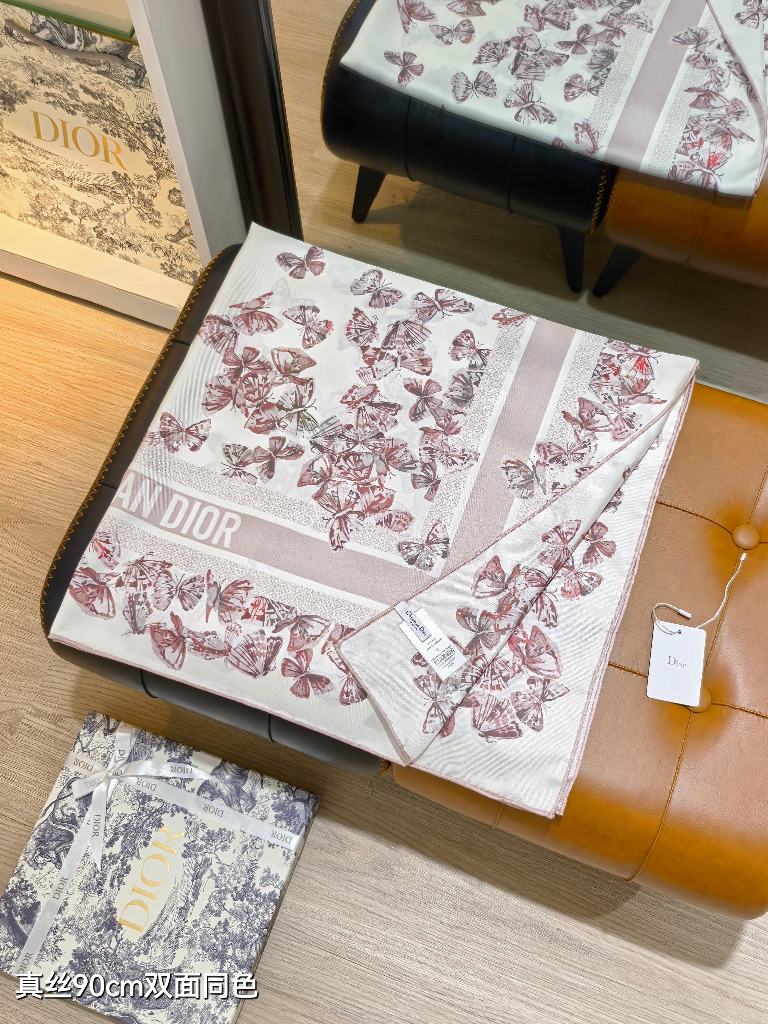 Dior Double-Sided Silk Scarf-062