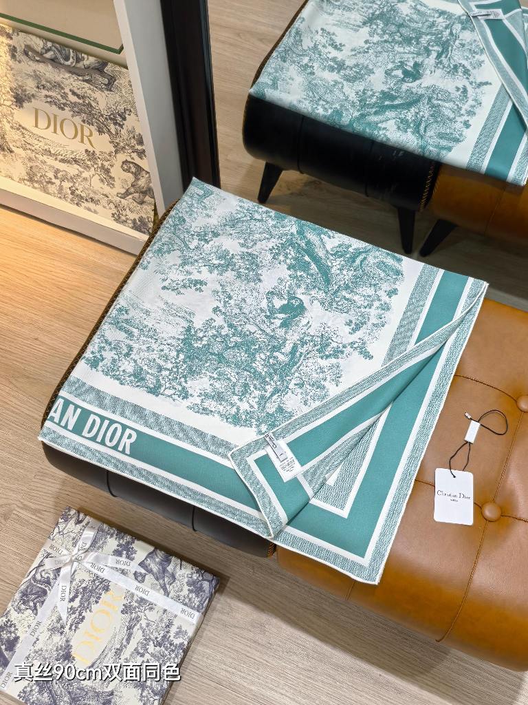 Dior Double-Sided Silk Scarf-037