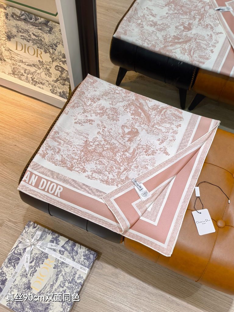Dior Double-Sided Silk Scarf-031