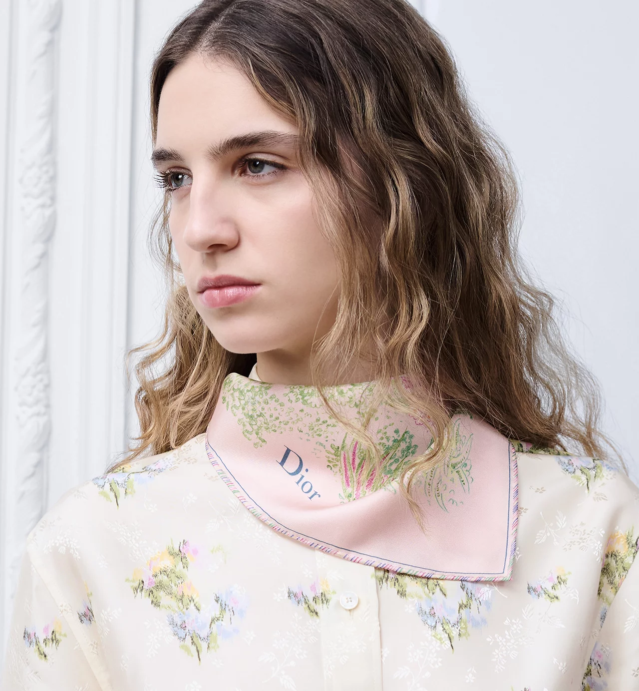 Dior Double-Sided Silk Scarf-019