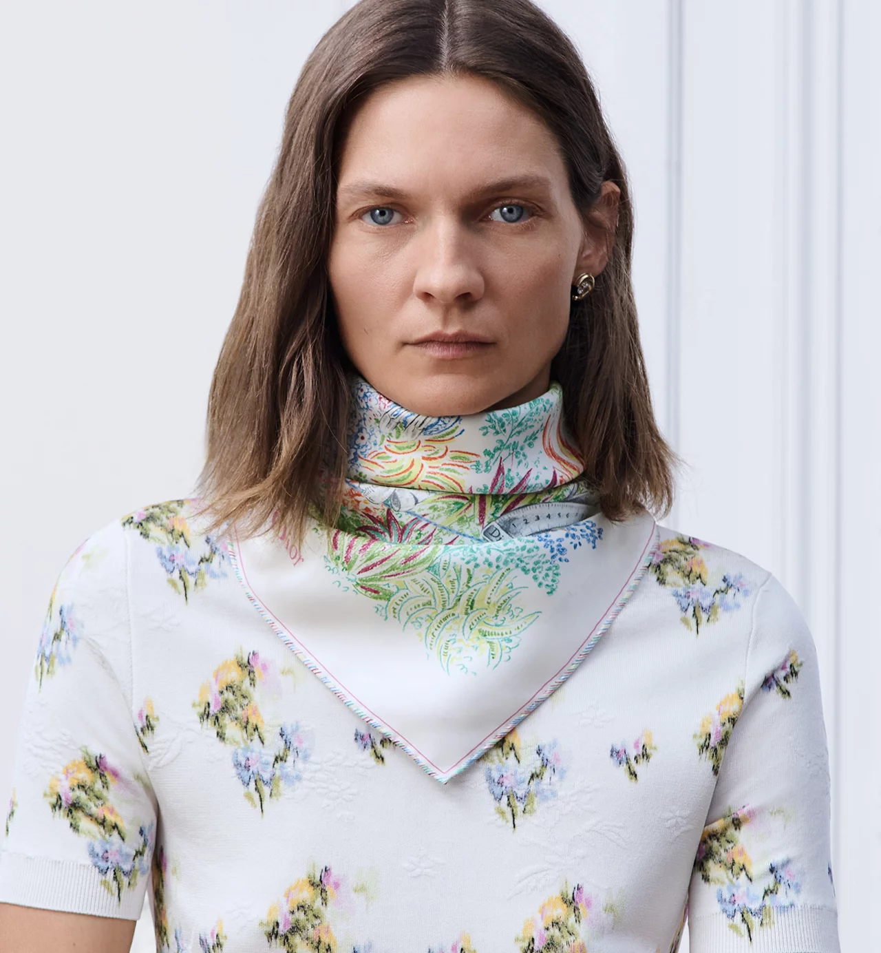 Dior Double-Sided Silk Scarf-013
