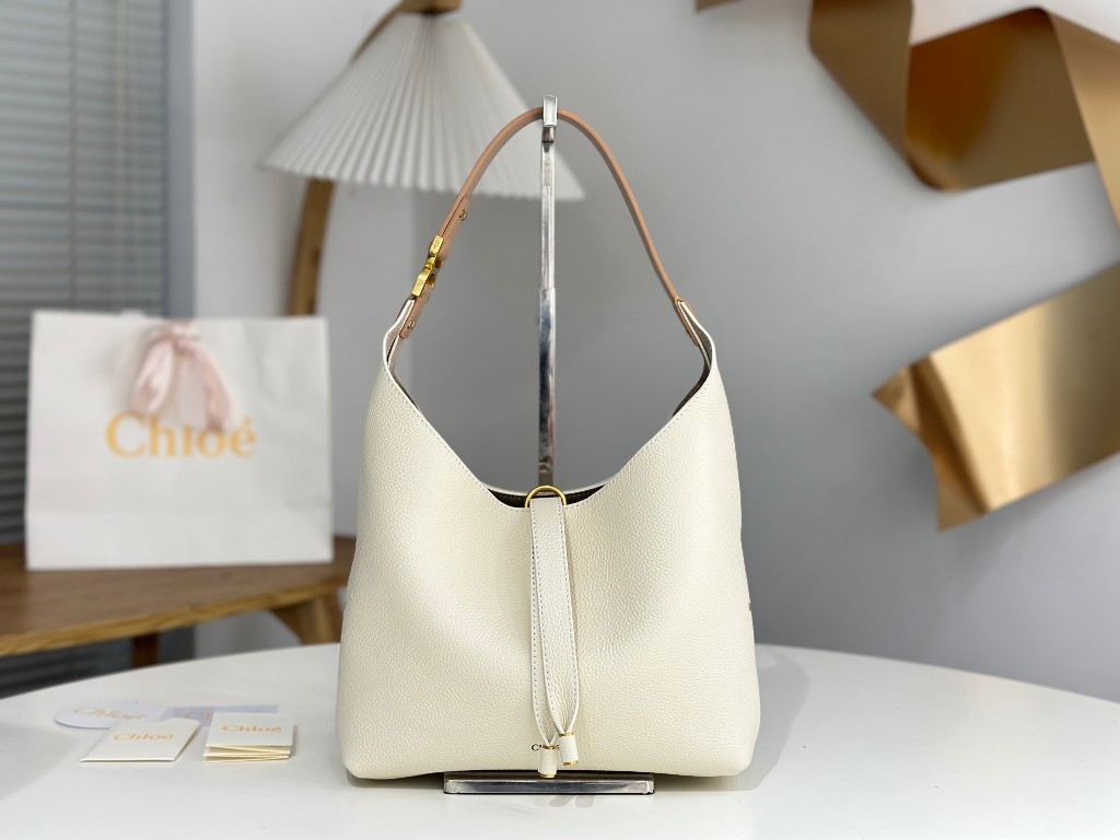Small Marcie Hobo Leather Bag|-004