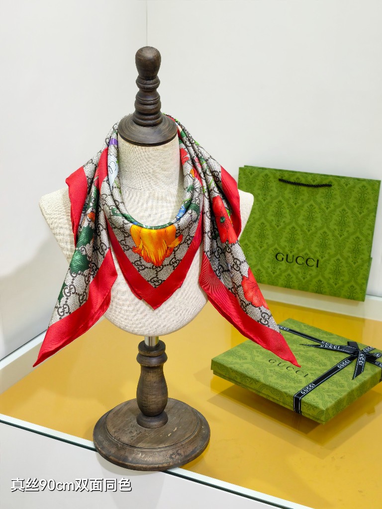 Gucci Double-Sided Silk Scarf-206